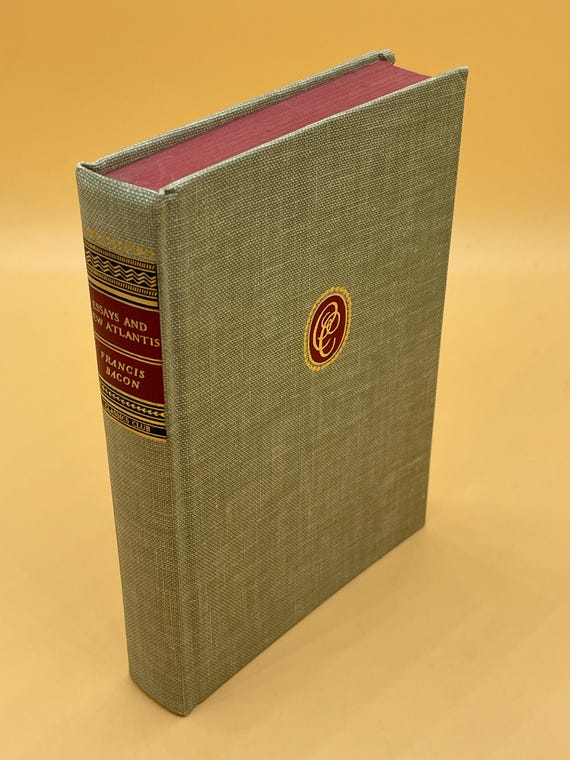 Essays and New Atlantis by Francis Bacon 1942 Walter Black Publishing for The Classics Club English Philosophers Philosophy Book Gifts