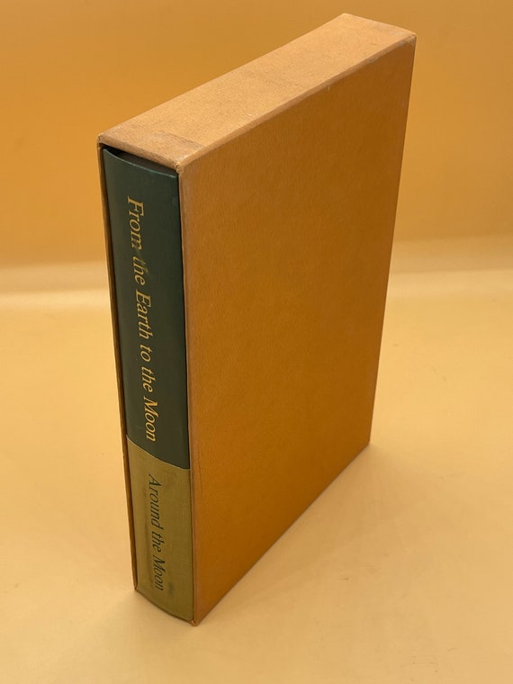 Fiction Novels From the Earth to the Moon and Around the Moon by Jules Verne Heritage Press 1970 Intro Jules Verne Illustrator Robert Shore