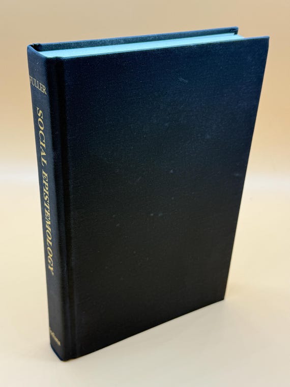 Social Epistemology by Steve Fuller 1988 Indiana University Press Social Science Philosophy Books Rare Book Gifts Sociology History books