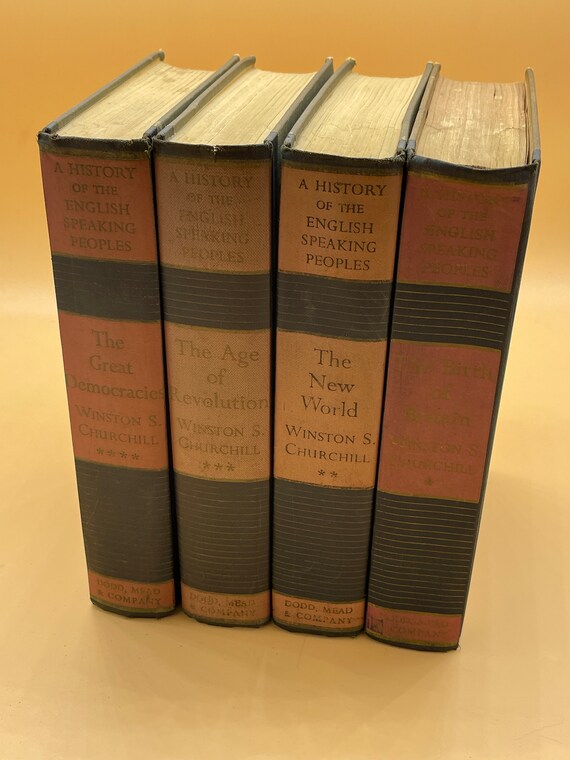 History Books A History of the English Speaking Peoples by Winston Churchill 4 volume set U.S. Edition Dodd Mead 1958 Vintage Book Sets