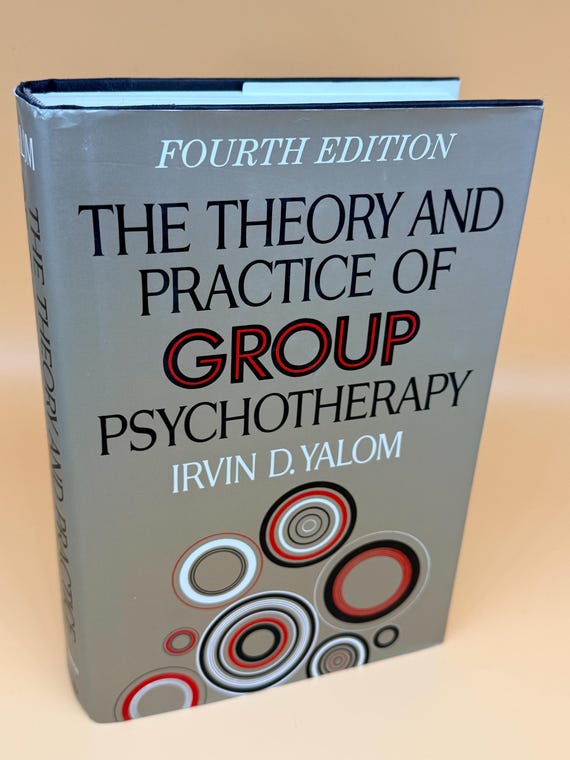 The Theory and Practice of Group Psychotherapy 4th Edition by Irvin Yalom 1995 Basic Books Mental health Psychology books
