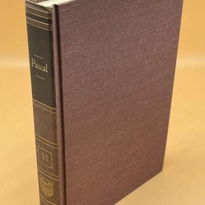 Pascal The Provincial Letters Pensees Scientific Treatises 1952 Britannica Great Books series Science and Math books Rare Books Gift Books