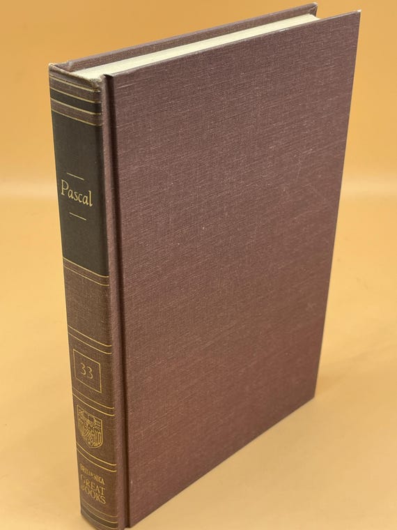 Pascal The Provincial Letters Pensees Scientific Treatises 1952 Britannica Great Books series Science and Math books Rare Books Gift Books