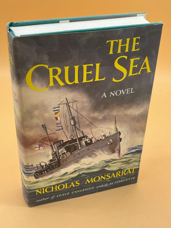 Nautical Fiction Books The Cruel Sea by Nicholas Monserrat Book Club Edition 1988 Knopf Publishing Historical Adventure Fiction Gift Books
