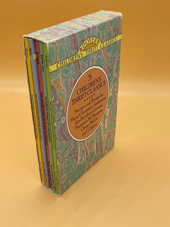 Childrens Books Five Childrens Classics Dover  Classics in slipcase 1992 Dover Publications Vintage Storybooks for Kids Childrens Book Gifts