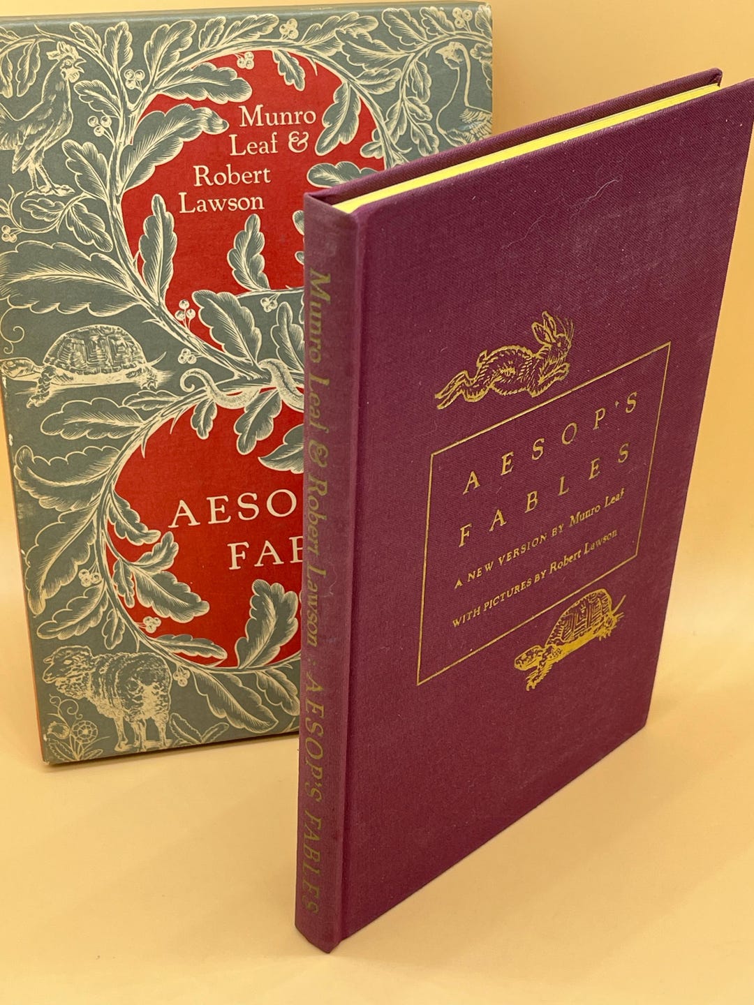 Aesop's Fables a New Version by Munro Leaf 1941 Heritage Press W ...