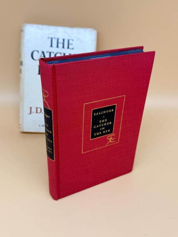 The Catcher in the Rye a Novel by J.D. Salinger 1958 Modern Library Classic Literature Gifts