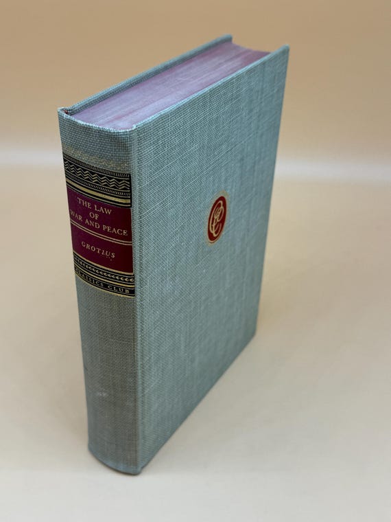 Grotius The Law of War and Peace 1949 Walter Black Publishing The Classics Club series History Books Philosophy Book Gifts Rare Books