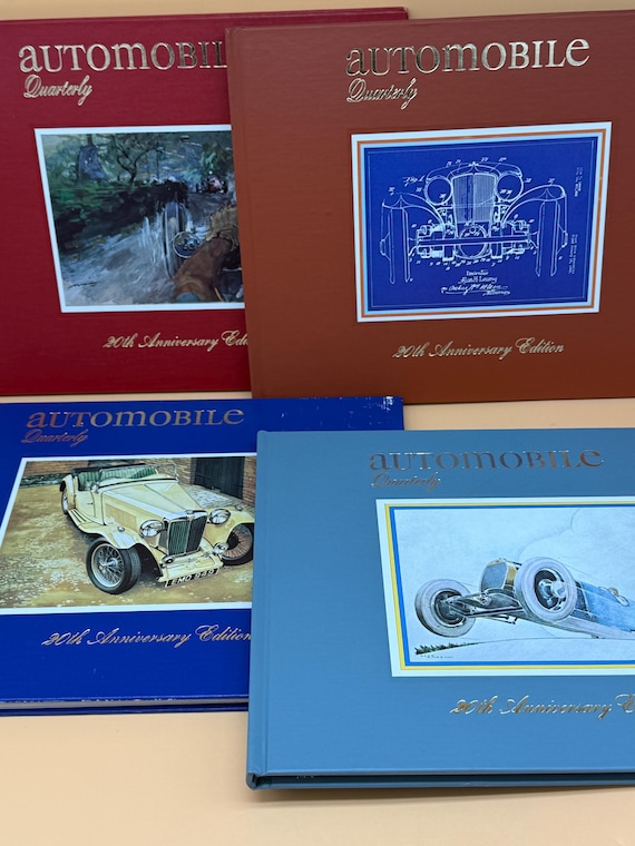 Automobile Quarterly Four Volume Set 1982 Automobile Quarterly Classic Cars Vintage Car books for car lovers gift Car Collectors Book Sets