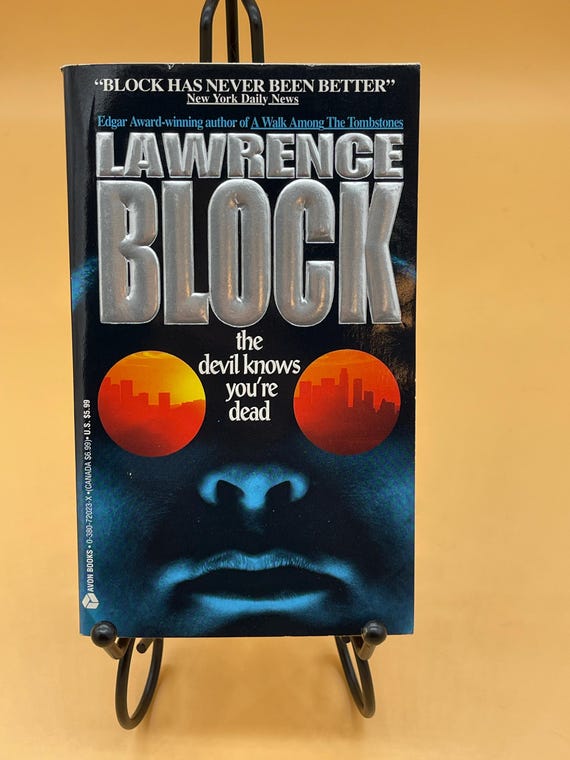 The Devil Knows You're Dead a Novel by Lawrence Block First Avon Books Printing MM PB Oct. 1994 Matthew Scudder mystery books crime novels