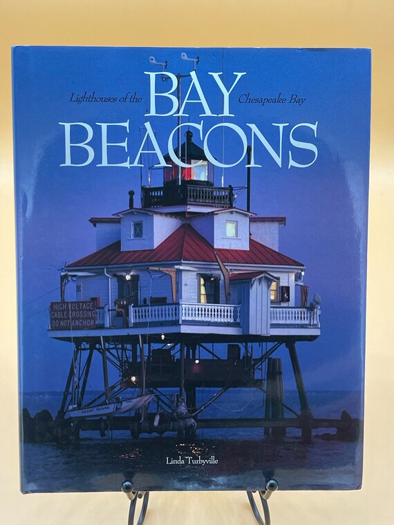 Lighthouse Books Bay Beacons Lighthouses of the Chesapeake Bay 1995 Eastwind Publishing Coffee Table Book Gifts Lighthouse History Books