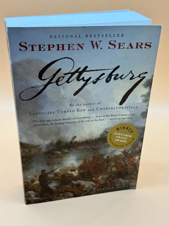 Gettysburg by Stephen W. Sears 2004 Houghton Mifflin Publishing Nonfiction Book Award Winners Civil War History Books Paperback book Gifts