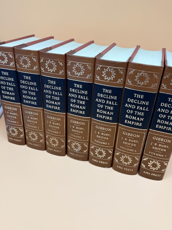 The Decline and Fall of the Roman Empire by Edward Gibbon 1974 AMS Publishing 7 Vol Set history books