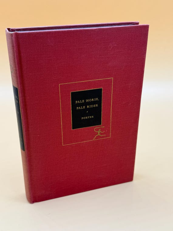 Pale Horse Pale Rider and others, Three Short Novels by Katherine Anne Porter circa 1940's Modern Library Short stories literary gift books