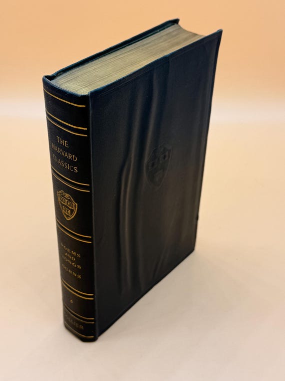 Poems and Songs of Robert Burns 1909 Collier Publishing Volume 6 of The Harvard Classics Fabrikoid Edition bound in imitation leather