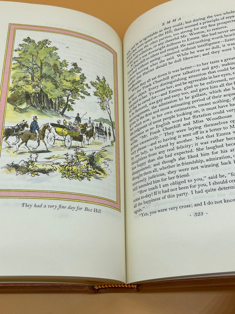 Collectible Literature Books Emma by Jane Austen Illustrator Fritz Kredel 1983 Easton Press Leather Gifts for Readers Literary Classics image 9