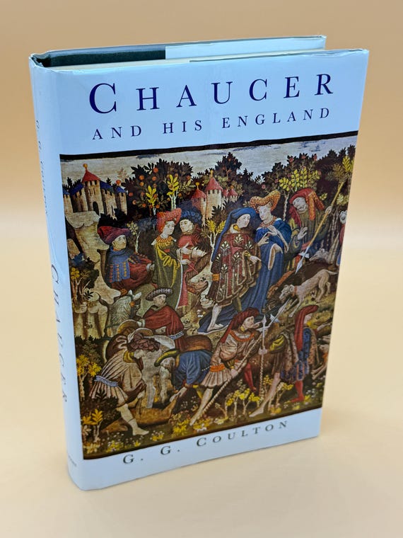 Chaucer and His England by G.G. Coulton 1993 Braken Books English authors Chaucer biography Chaucer history in England literary gift books