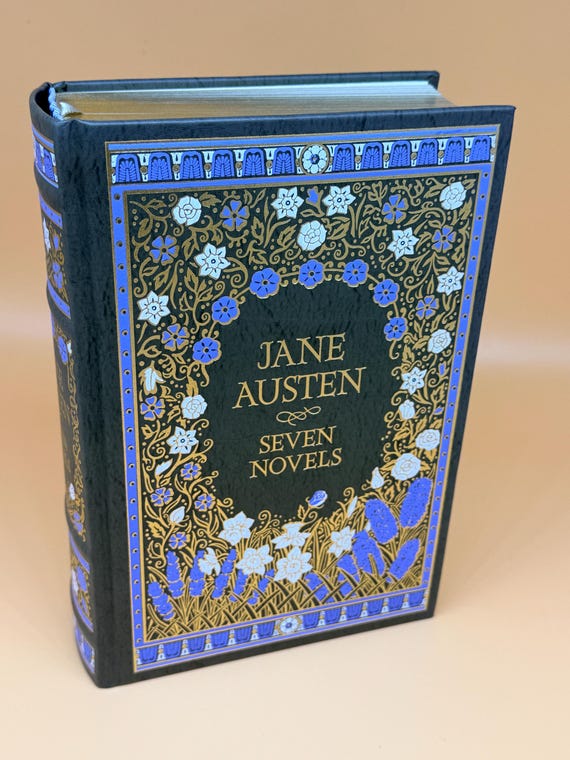 Jane Austen Seven Novels 2006 B&N Books fine binding bonded leather edition Classic Victorian Literature
