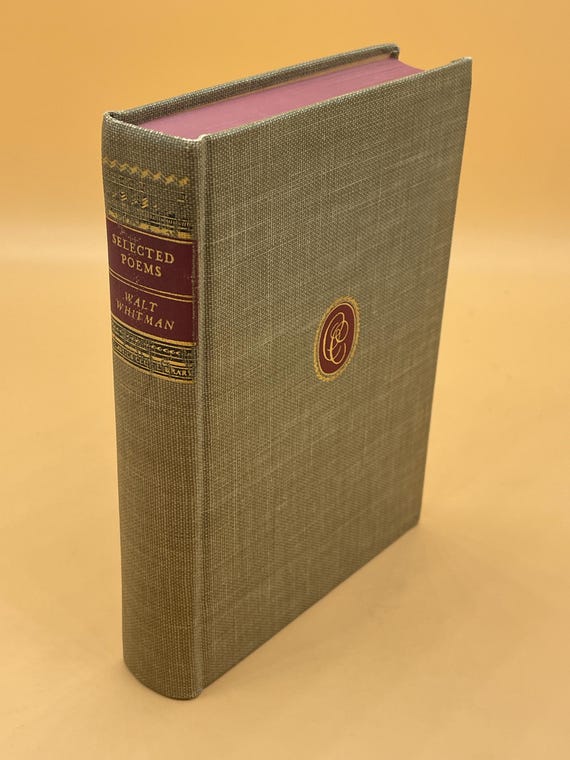 The Selected Poems of Walt Whitman 1942 Walter Black Publishing for The Classics Club American poets poetry book gifts Classic poems