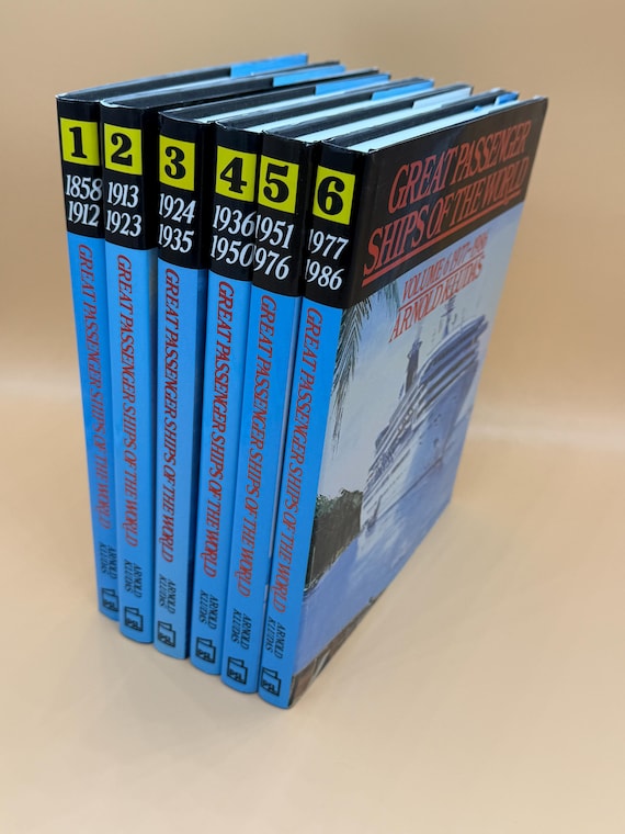 Great Passenger Ships of the World by Arnold Kludas 6 Volume Set final volume 6 published 1986 History Books Maritime Books Naval books