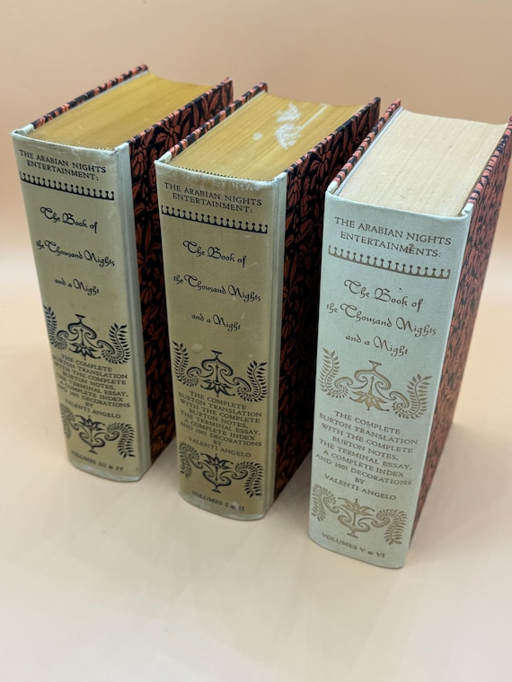 The Book of The Thousand Nights and a Night  Complete Burton Translation w notes 1962 Heritage Press 3 volume set