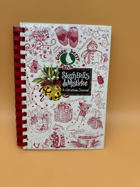 Gooseberry Patch Sleigh Bells & Mistletoe A Christmas Journal 1st Printing June 1995 Journals Holiday Books Christmas journal gift books
