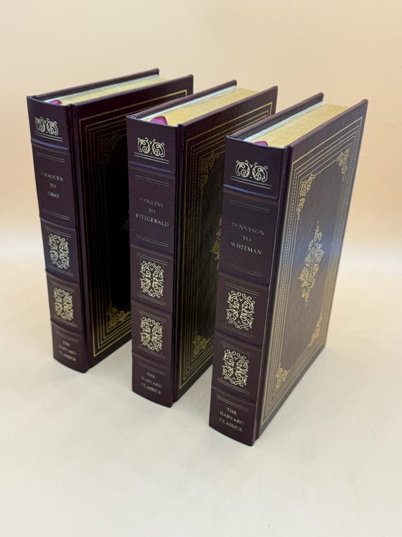 English Poetry in Three Volumes 1980 Grolier the Harvard Classics Poetry book gifts English Poems