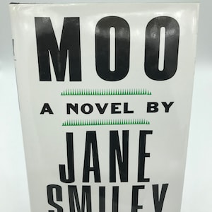 Autographed Books Rare Books Moo a Novel by Jane Smiley signed copy Fiction Used Books Collectibles Signed Gift Books in Books Free Shipping