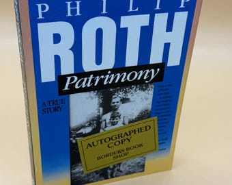 Patrimony a True Story by Philip Roth SIGNED paperback Nonfiction book gifts Autographed collectibles Autobiography Books Collectible books
