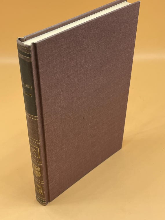 Francis Bacon Advancement of Learning Novum Organum New Atlantis 1952 Britannica Great Books series Science Books Rare Book Gifts Philosophy