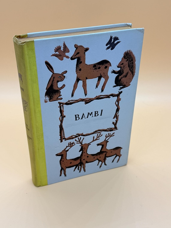 Bambi by Felix Salten 1956 Illustrated Junior Library series Nelson DoubleDay Publishing Childrens books