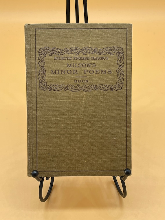 Eclectic English Classics Milton's Minor Poems Edited with Intro 1911 American Book Company Classic Literary Poems Poetry Books Poetry Gift