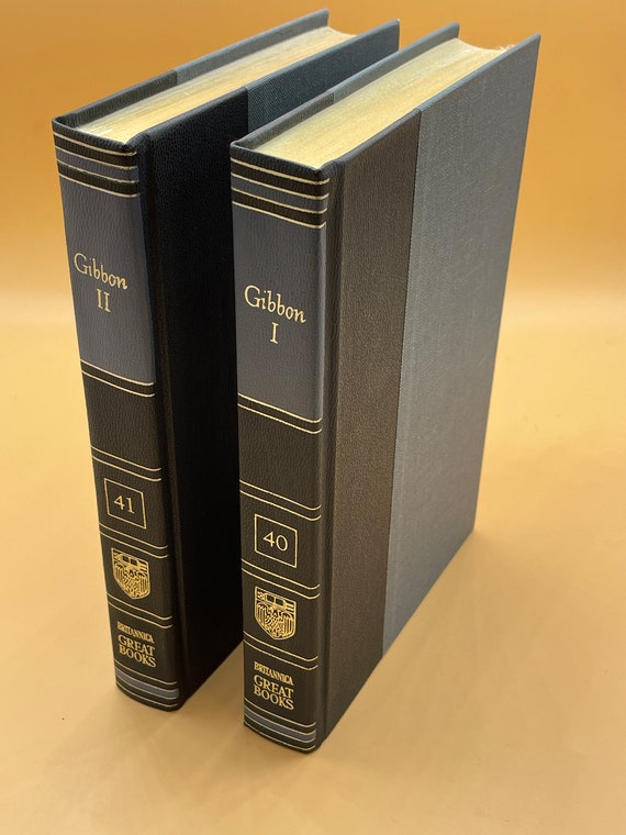 Great Ideas Books The Decline and Fall of the Roman Empire by Edward Gibbon Two Volume Set 1986 Beritannica History Books for Readers Gifts