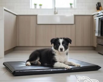 Heavy Duty Waterproof Dog Mat – Black Cage, Car or Kennel Bed, 4 Sizes S–XL, Extra Tough Wipe Clean Fabric, Durable Pet Crate Mattress