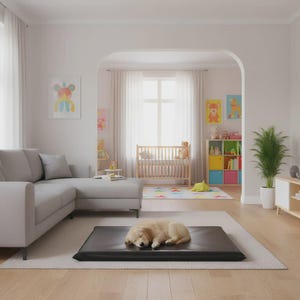 Heavy Duty Waterproof Dog Mat – Black Cage, Car or Kennel Bed, 4 Sizes S–XL, Extra Tough Wipe Clean Fabric, Durable Pet Crate Mattress image 5