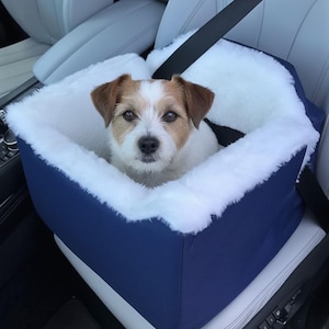 Dog Car Booster Seat Safety Travel Safe Puppy Pet Soft in Small (32x42x42) Red