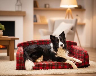 Fleece Dog Sofa, Pet Sofa. Nice Settee. Very Soft Dog & Cat Bed Animal Couch. Dog Bed or Cat Bed