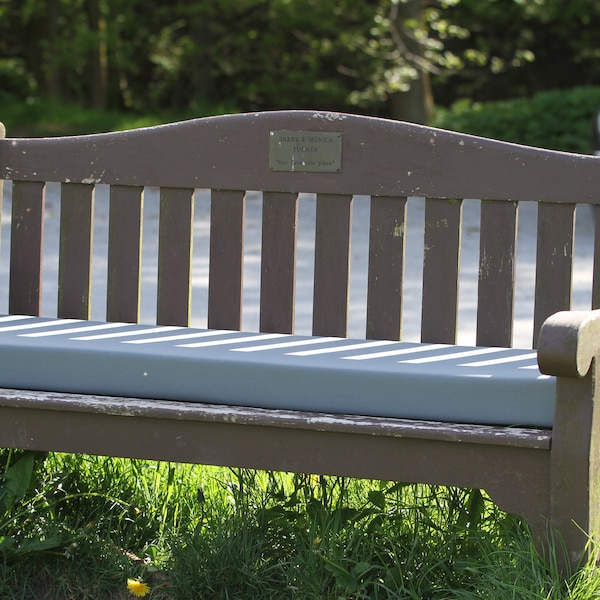 Coussin de siège pour banc de 2, 3 ou 4 places pour balançoire de jardin résistant à l'eau, fabriqué au Royaume-Uni, dimensions sur mesure également disponibles