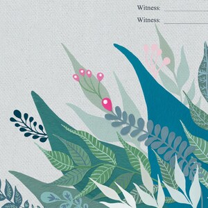 Haddas Ketubah - Contemporary ketubah- wedding vows - illustrated ketubah - English and Hebrew - Jewish wedding