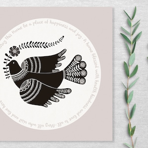 Home Blessing, Housewarming Gift, Home Sweet Home, Peace Home Decor, Blessings For home, Peace Dove, Peace on Earth
