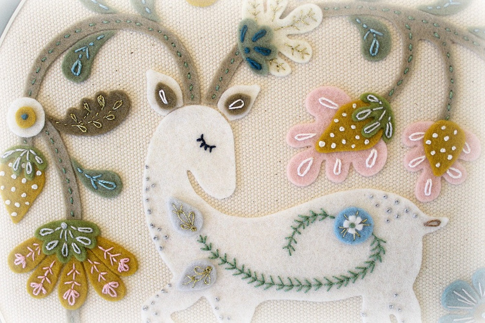 Embroidery Art Embroidery Applique Felt Flowers Felt Birds Etsy Canada