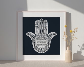 Home Blessing Birkat Habayit Hamsa for positive energy and protection, Housewarming Gift, Blessings for Home, Welcome Home Sign