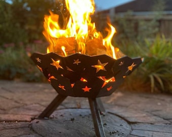 Fire pit star design hand made Fully Welded Firepit