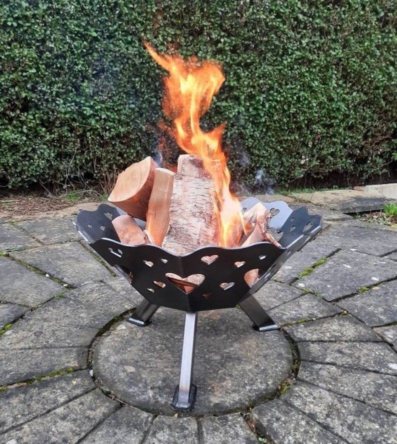 Fire Pit Star Design Hand Made Fully Welded Firepit Etsy UK