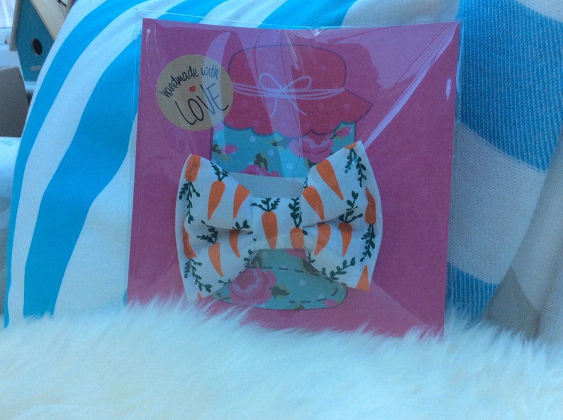Carrot Dog Bow Tie, Just Slips onto Collar, Great Gift Just Don't Tell The Easter Rabbit you have his Carrots image 2