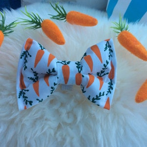 Carrot Dog Bow Tie, Just Slips onto Collar, Great Gift Just Don't Tell The Easter Rabbit you have his Carrots image 1