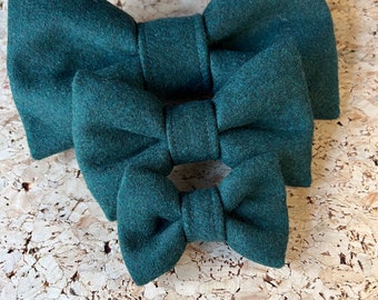 Bella and Barns Forest Green Dog Bow Tie, Available in Three Sizes