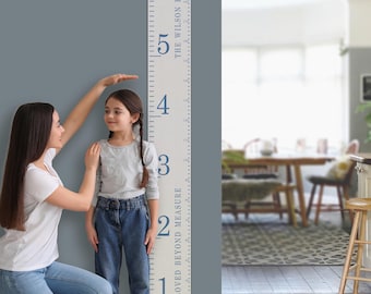 Personalised 6ft Family Ruler Canvas Height Chart- Kid's growth chart - 1st Birthday gift - Family Gift - Housewarming gift