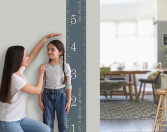 Personalised 6ft Family Ruler Canvas Height Chart- Kid's growth chart - 1st Birthday gift - Family Gift - Housewarming gift