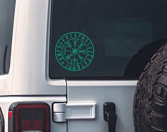 Boussole Viking - Rune - Scandinave - Vinyle - Vinyle permanent - Sticker - Sticker voiture - Sticker bouteille d'eau